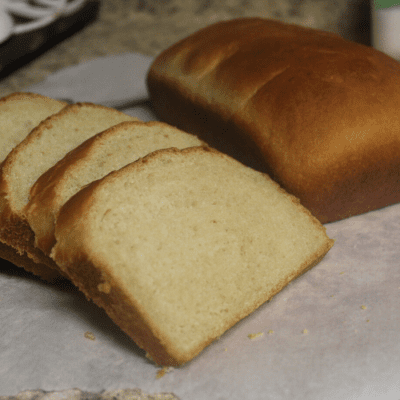 Making white bread from scratch