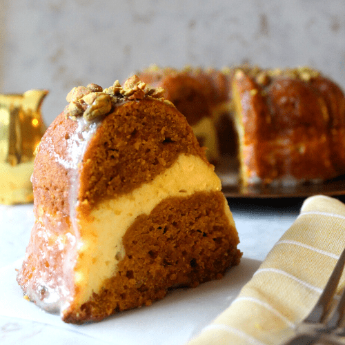 Pumpkin Spice & Cream Cheese Pound Cake