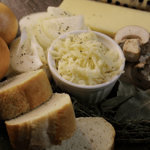 French onion (+ mushroom) soup