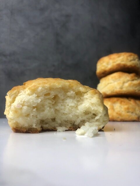 3 ingredient biscuits stacked