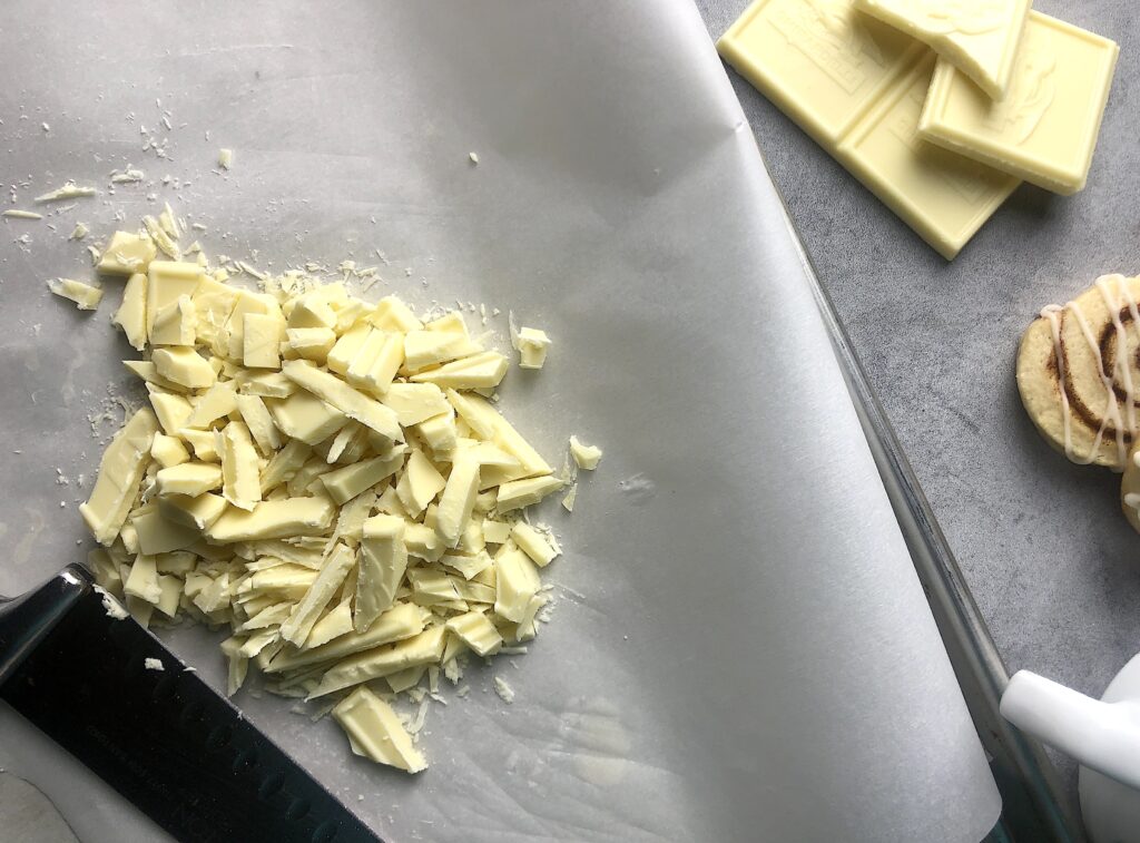 chopped white chocolate