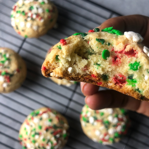 Sugar Cookies with Sprinkles (Drop Style)