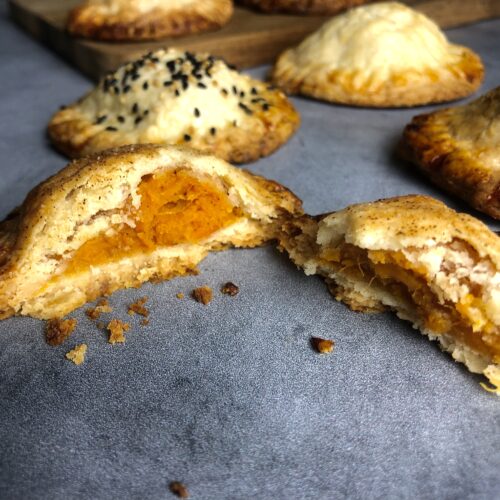 the inside of sweet potato hand pies