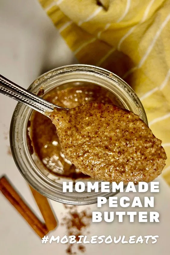a spoonful of homemade pecan butter
