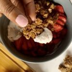 yogurt bowl with granola and berries
