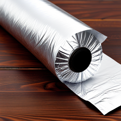 large roll of aluminum foil