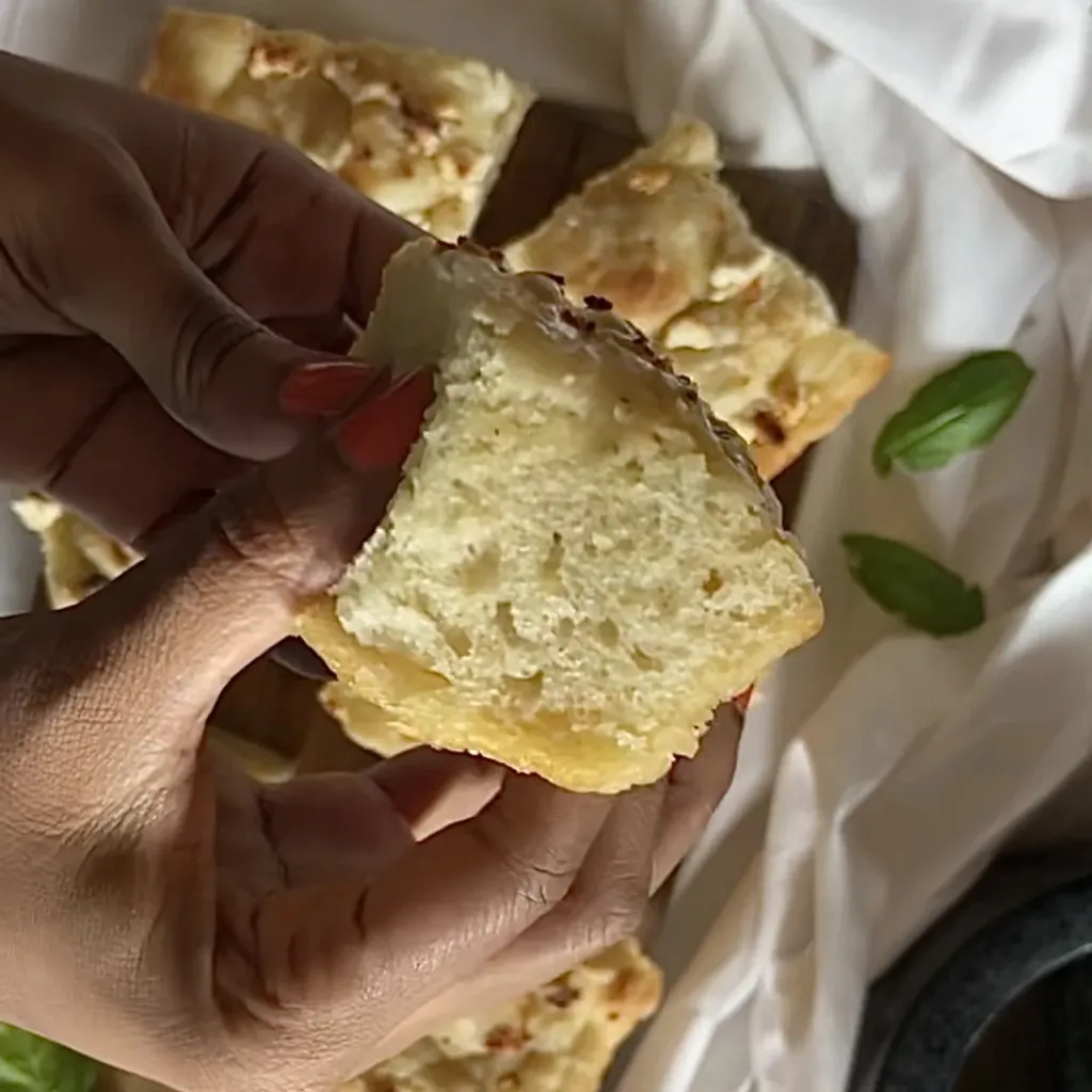 garlic and feta focaccia