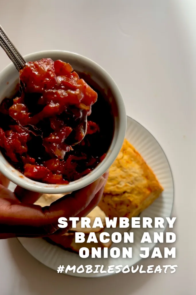 strawberry bacon and onion jam pinterest image