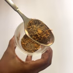 grapefruit pepper on a spoon